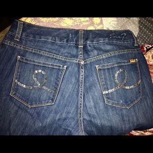 Seven LUXE plus size jeans embellished pockets